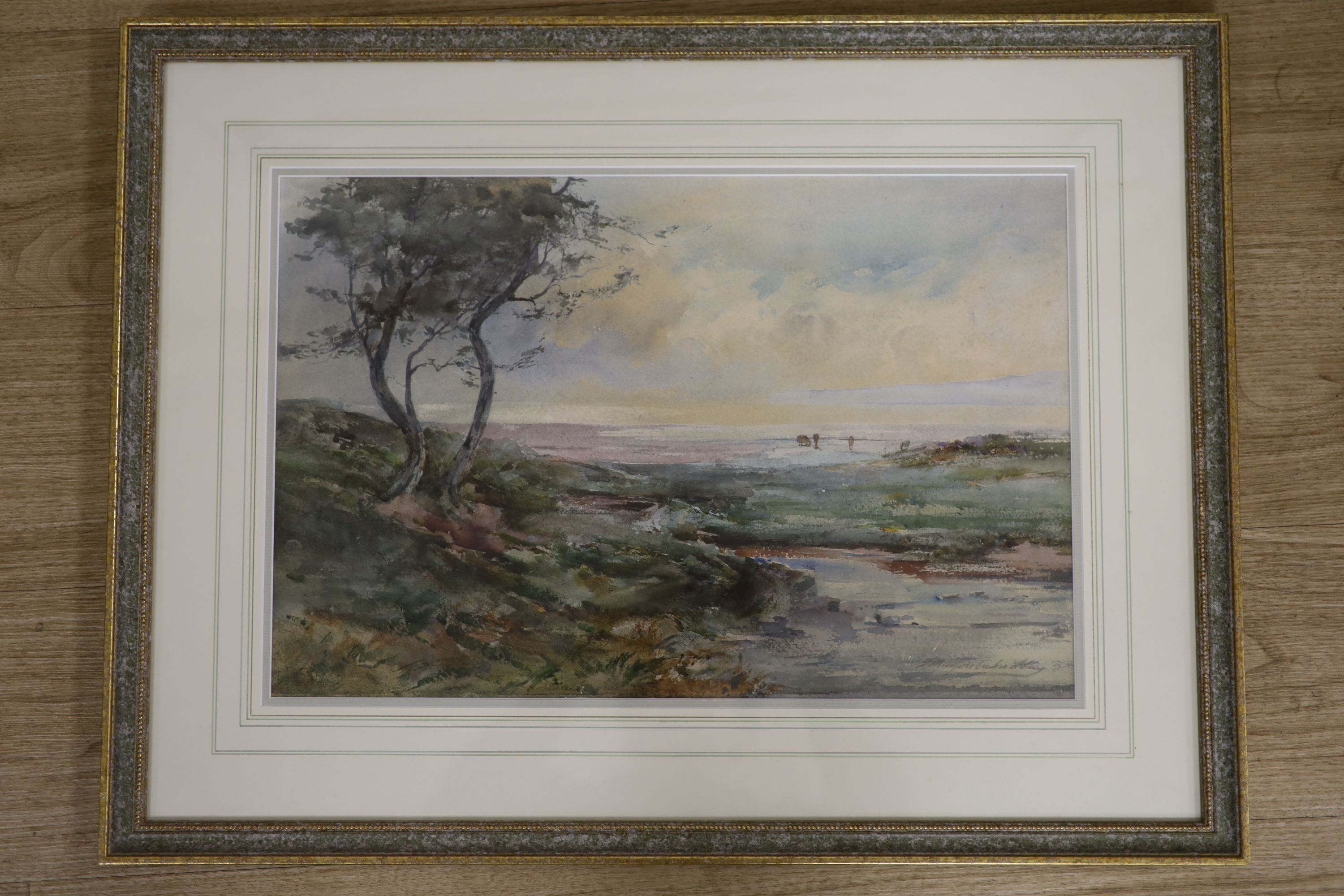 Thomas Marjoribanks Hay (1862-1921), Coastal scene, watercolour, signed, 33 x 50cm.